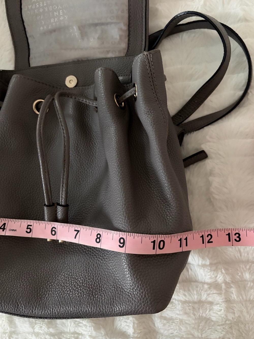 Kate Spade Gray Drawstring Backpack - Picture 7 of 9
